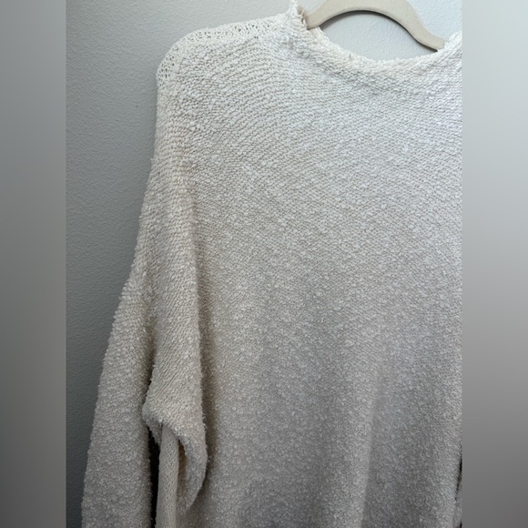 Free People Cuddle Up Pull Over Oversized Ivory Sweater Size S - Picture 4 of 13